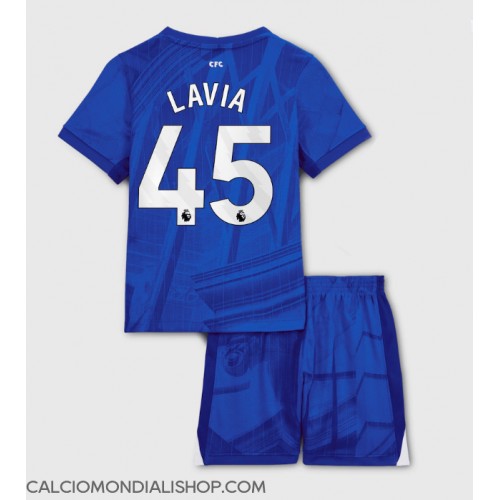 Maglie da calcio Chelsea Romeo Lavia #45 Prima Maglia Bambino 2025-26 Manica Corta (+ Pantaloni corti)